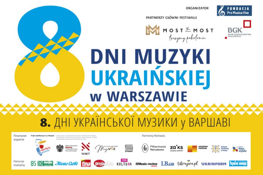 8 Dni Muzyki Ukraińskiej w Warszawie - 4-8.09.2022