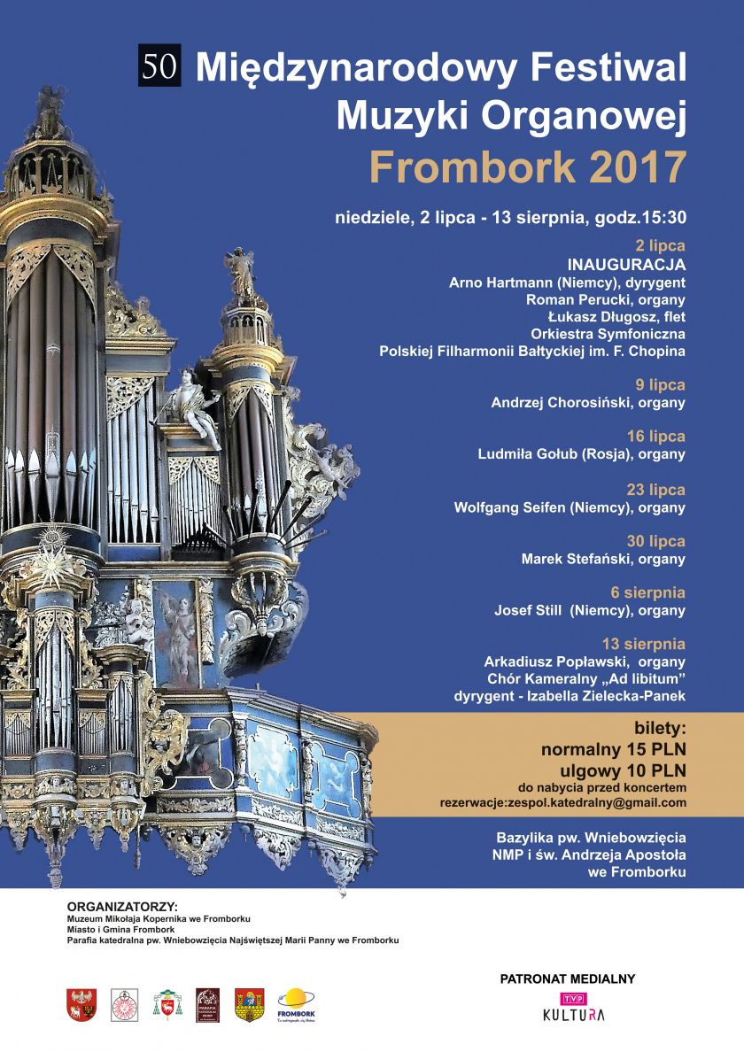 50 Międzynarodowy Festiwal Muzyki Organowej Frombork 2017