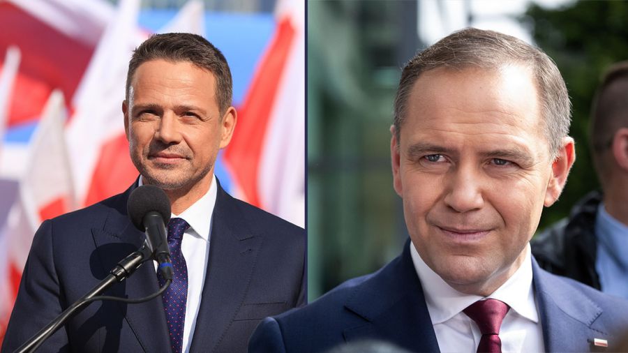 Najnowszy sondaż pokazał, który kandydat lepiej zadba o bezpieczeństwo Polski (fot. PAP/Jarek Praszkiewicz, Tytus Żmijewski)
