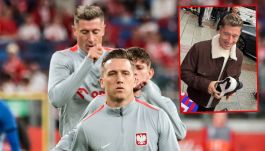 Robert Lewandowski dotarł na zgrupowanie reprezentacji Polski przed meczami z Nową Zelandią i Litwą (fot: Getty/TVP)