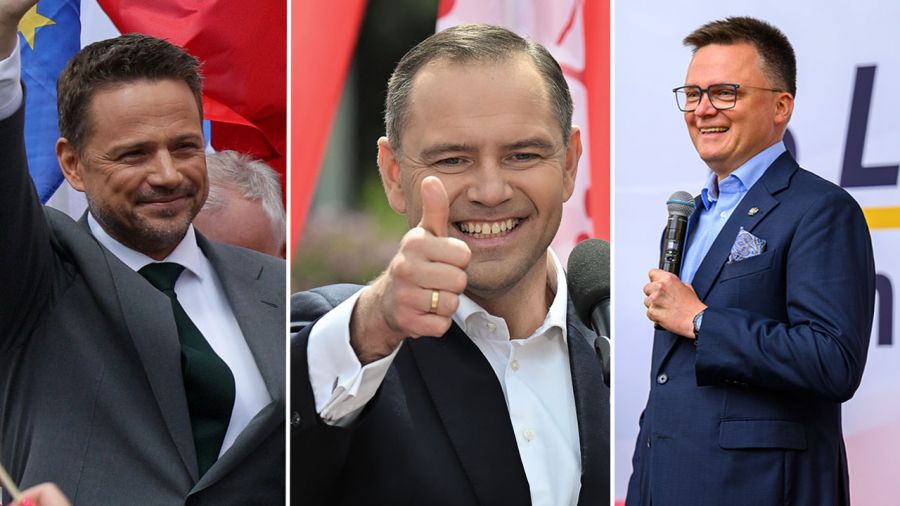 Ostatnia niedziela przed wyborami prezydenckimi (fot. PAP/Piotr Polak, Paweł Topolski, Paweł Supernak).