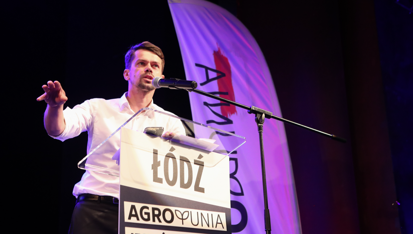  Lider AGROunii Michał Kołodziejczak (fot. PAP/Roman Zawistowski)