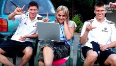 Robert Lewandowski (L) w Legii Warszawa (fot. TVP)