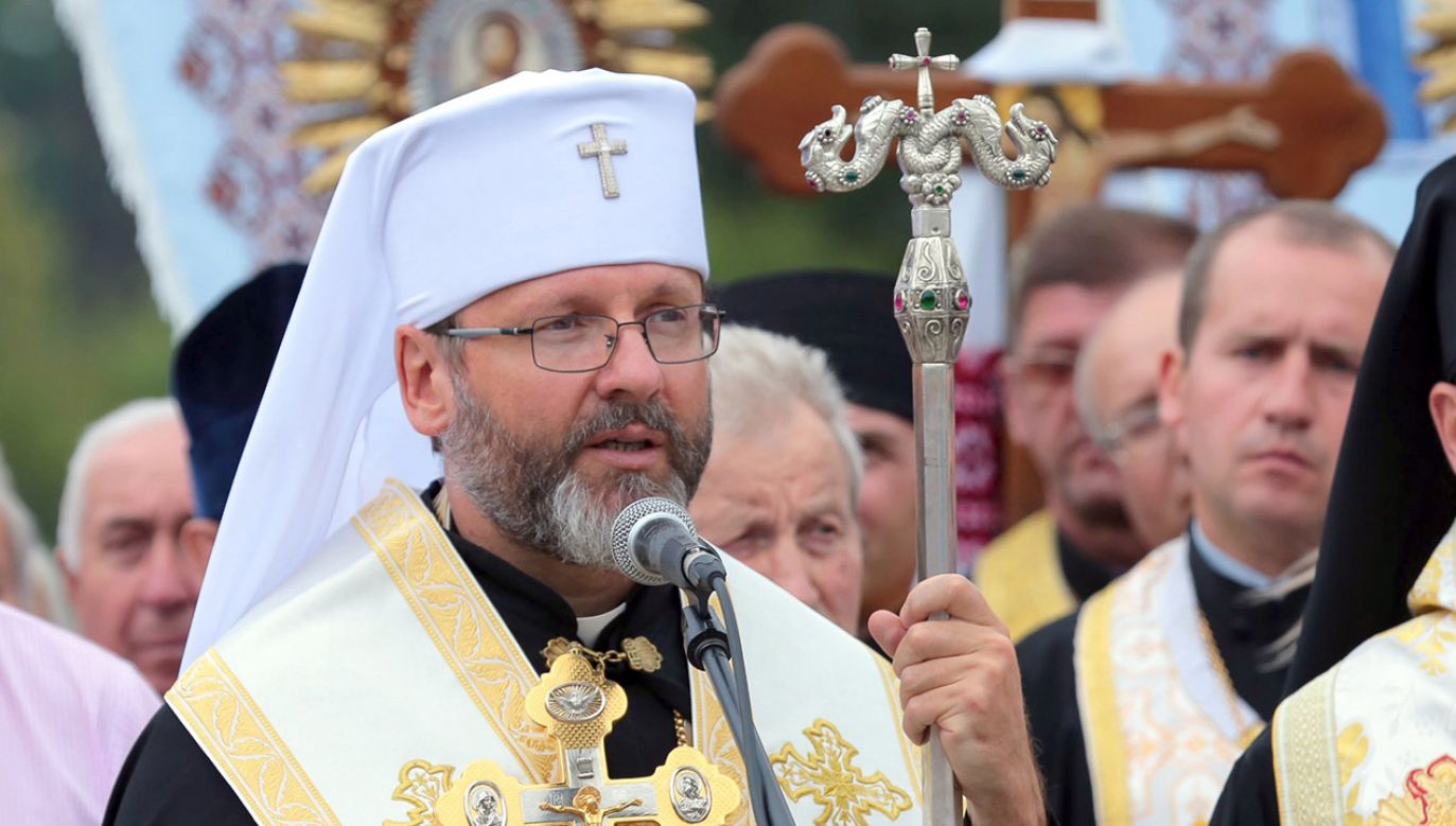 Arcybiskup Ukraińskiego Kościoła Greckokatolickiego Światosław Szewczuk (fot. Aliona Nikolaievych/Future Publishing via Getty Images)