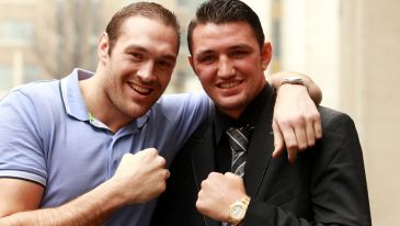 Tyson Fury [L] i Hughie Fury [P] w 2013 roku. (fot. Getty)