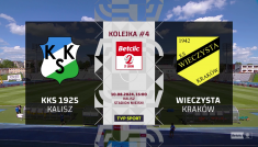 KKS Kalisz – Wieczysta Kraków. Betclic 2 Liga, 4. kolejka (fot. TVP SPORT)