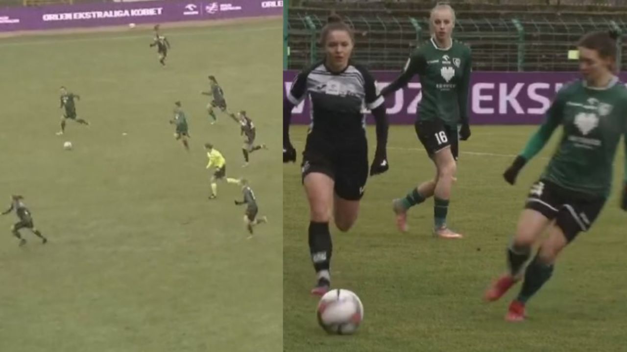 Ciemności na boisku... (fot. TVP Sport)
