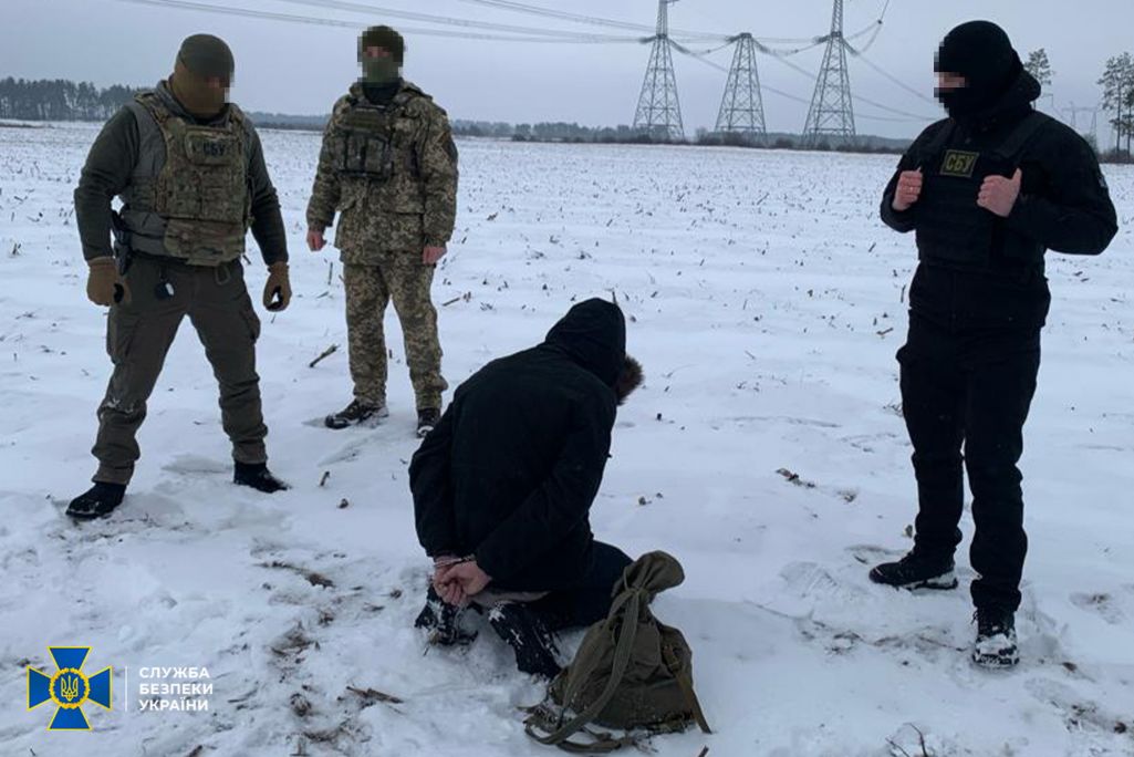 Затрыманне беларускага дыверсанта ў Ровенскай вобласці ў студзені 2024 года. (Фота: ssu.gov.ua)