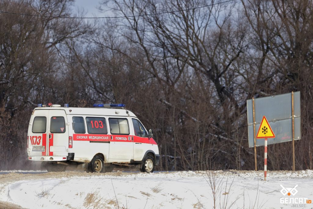 Автомобиль скорой помощи, неотложка (Фота: Белсат)
