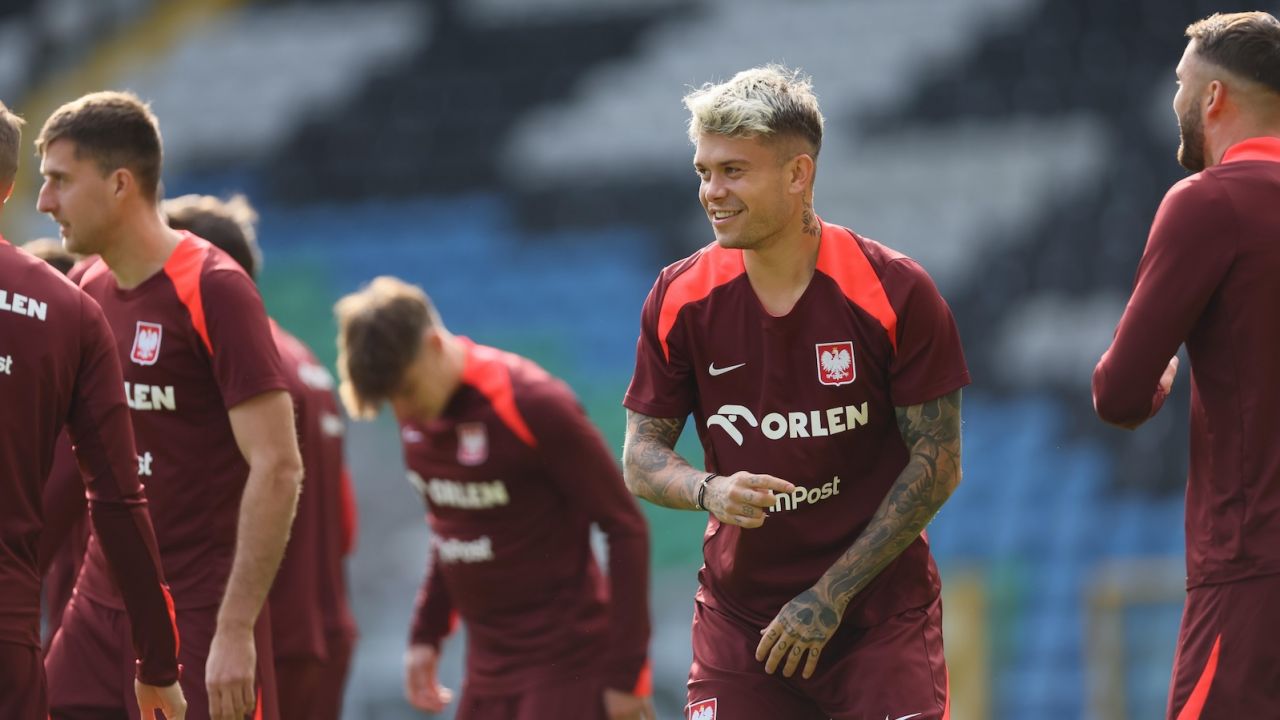 Kamil Piątkowski na treningu reprezentacji (fot. PAP)
