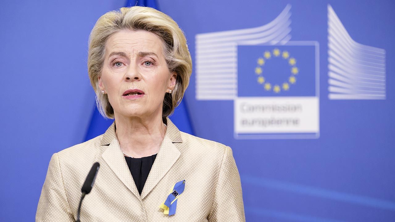 Ursula von der Leyen: przygotowujemy skoordynowaną odpowiedź Europy (fot. Thierry Monasse / Pool/Anadolu Agency via Getty Images)