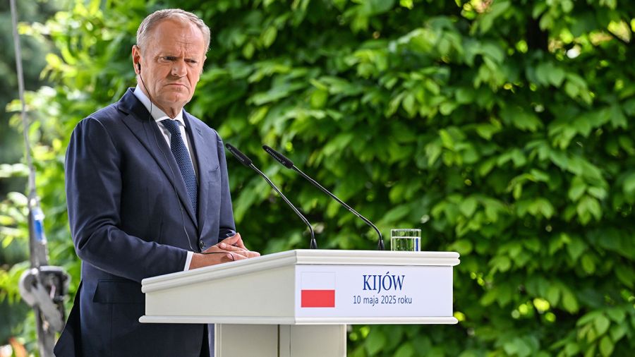 Premier Donald Tusk w Kijowie (fot. PAP/Darek Delmanowicz)