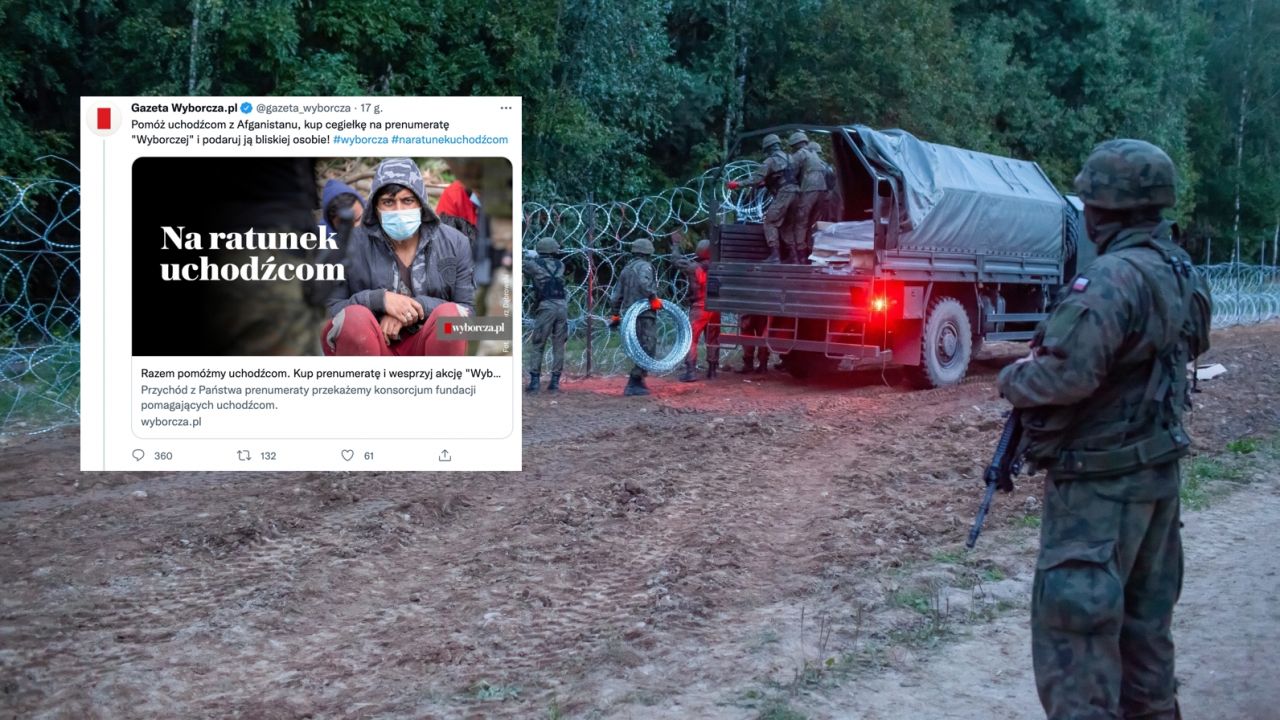 Spór o imigrantów na granicy polsko-białoruskiej (fot. PAP/Marcin Onufryjuk, twitter.com/MariaKoc1) Spór o imigrantów na granicy polsko-białoruskiej (fot. PAP/Marcin Onufryjuk, twitter.com/MariaKoc1)