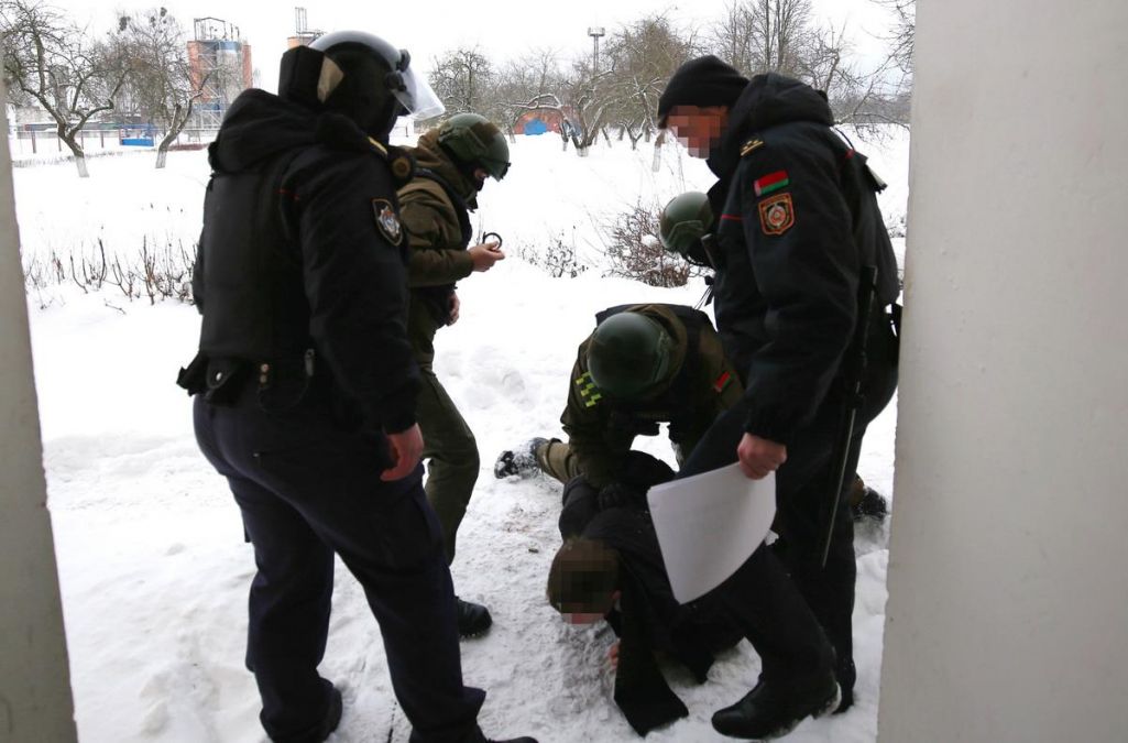 Затрыманні ў Шчучыне. (Фота: dzyannica.by)