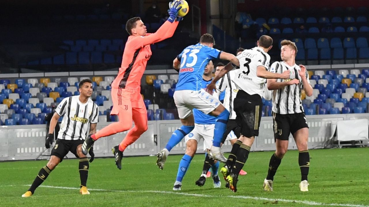 Wojciech Szczęsny w meczu Napoli - Juventus