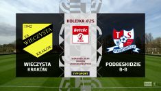 Wieczysta Kraków – Podbeskidzie Bielsko-Biała (fot. TVP Sport)