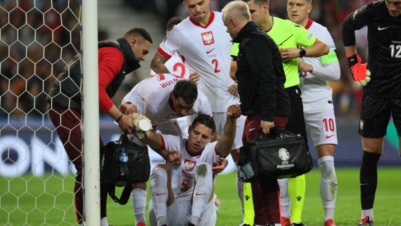 Kontuzje w reprezentacji Polski. Bednarek, Szymański i Bereszyński z problemami zdrowotnymi po spotkaniu z Portugalią