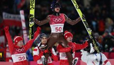 Kamil Stoch podczas ZIO 2018 (fot. Getty Images)