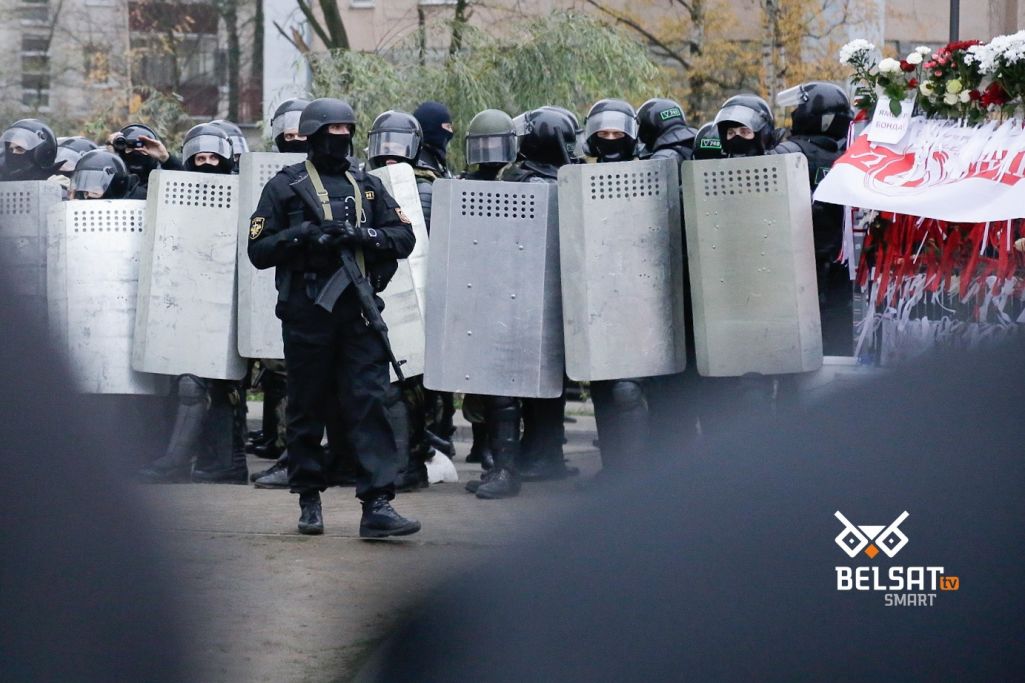 Плошча Пераменаў. Менск, Беларусь. 15 лістапада 2020 году. (Фота: ТК / Белсат)