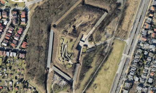 Fort VII w Poznaniu z lotu ptaka  (fot. Google Earth)