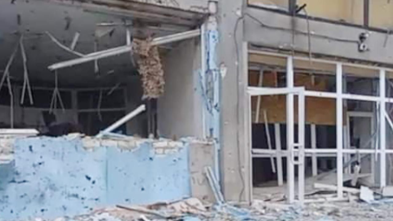 Szpital jest ostrzeliwany przez okupantów (fot. Telegram) Szpital jest ostrzeliwany przez okupantów (fot. Telegram)