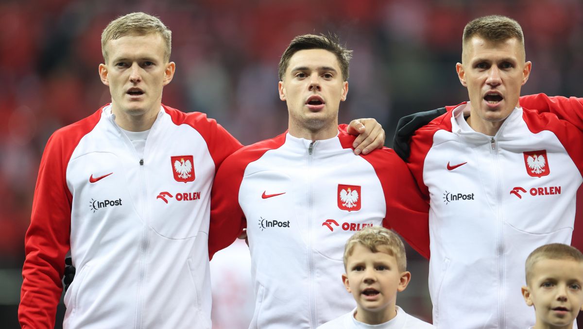 Karol Świderski, Nicola Zalewski i Damian Szymański (fot. PAP)