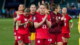 Reprezentacja Polski piłkarek podczas Euro 2025 (fot. Getty)