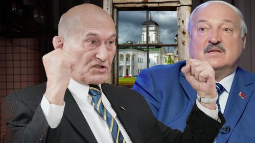 Зянон Пазняк і Аляксандр Лукашэнка. Калаж: Белсат