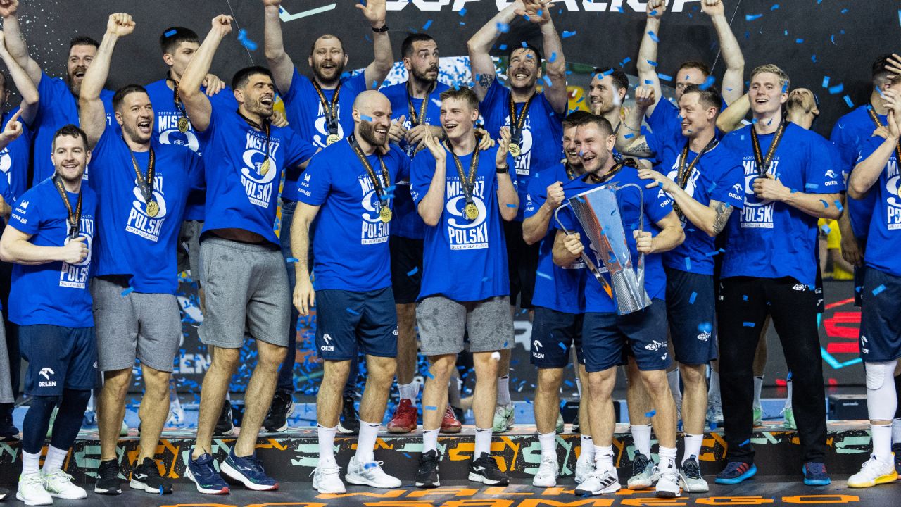 Piłkarze ręczni Orlen Wisły Płock zostali mistrzami Polski 2024/25 (fot. Orlen Superliga)