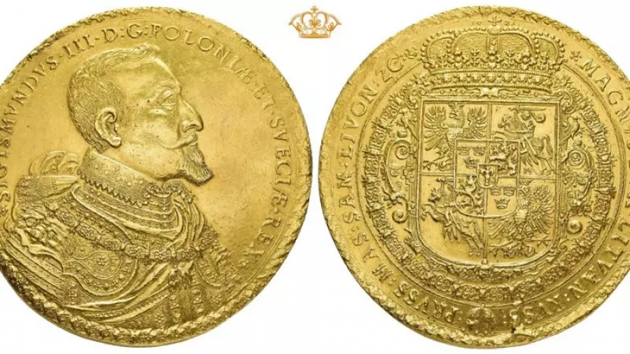 Za numizmat z 1621 roku prywatny kolekcjoner z Polski zapłacił około 8,3 miliona złotych. (fot. mat z katalogu Oslo Myntgalleri)