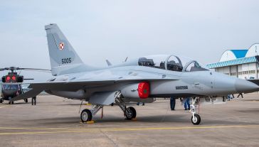 Samolot FA-50 (fot. Twitter/Agencja Uzbrojenia)
