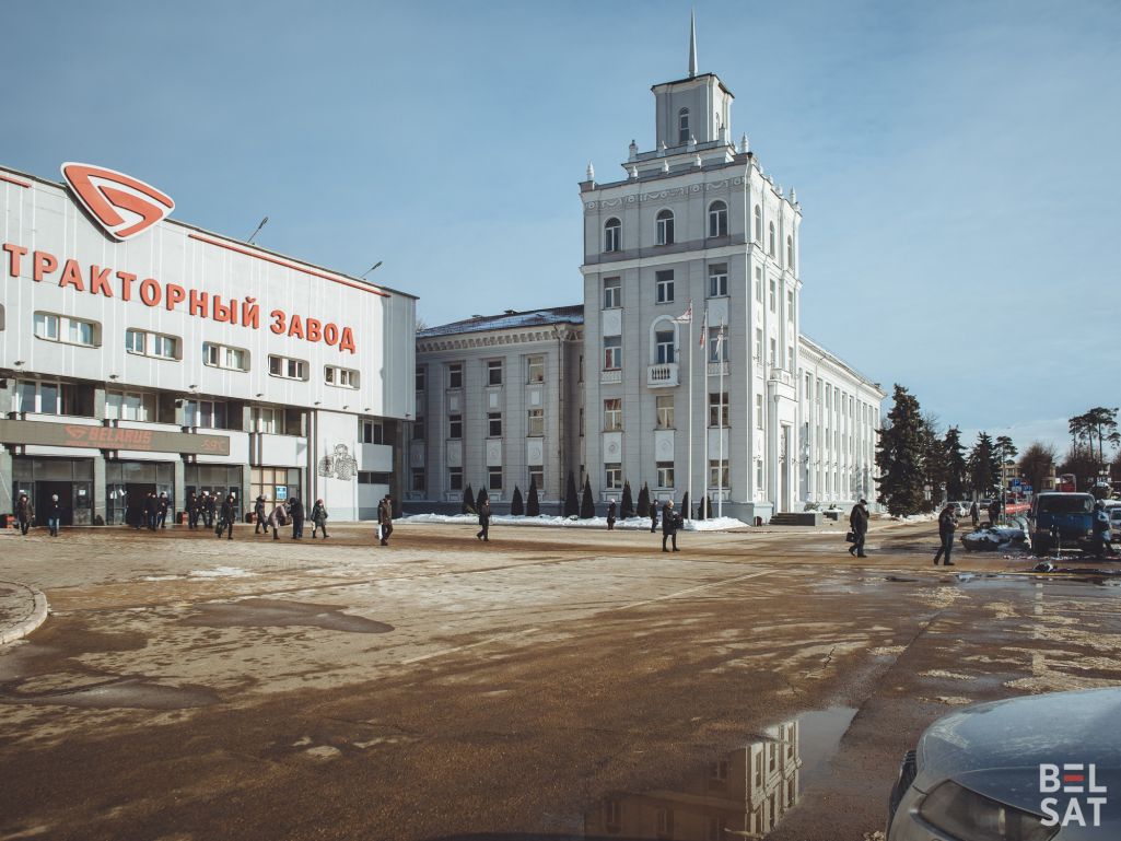 Здымак мае ілюстрацыйны характар. Трактарны завод. Менск, Беларусь. 16 лютага 2021 года. (Фота: Белсат)