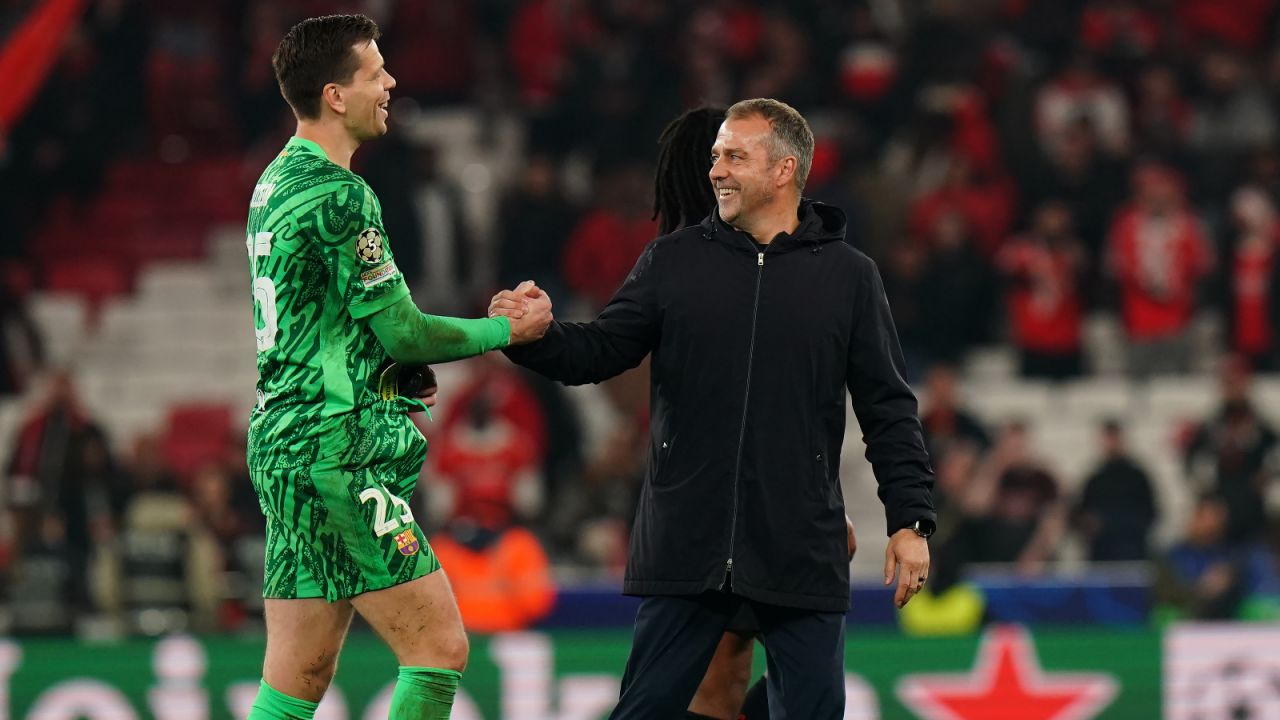 Wojciech Szczęsny i Hansi Flick (fot. Getty Images)