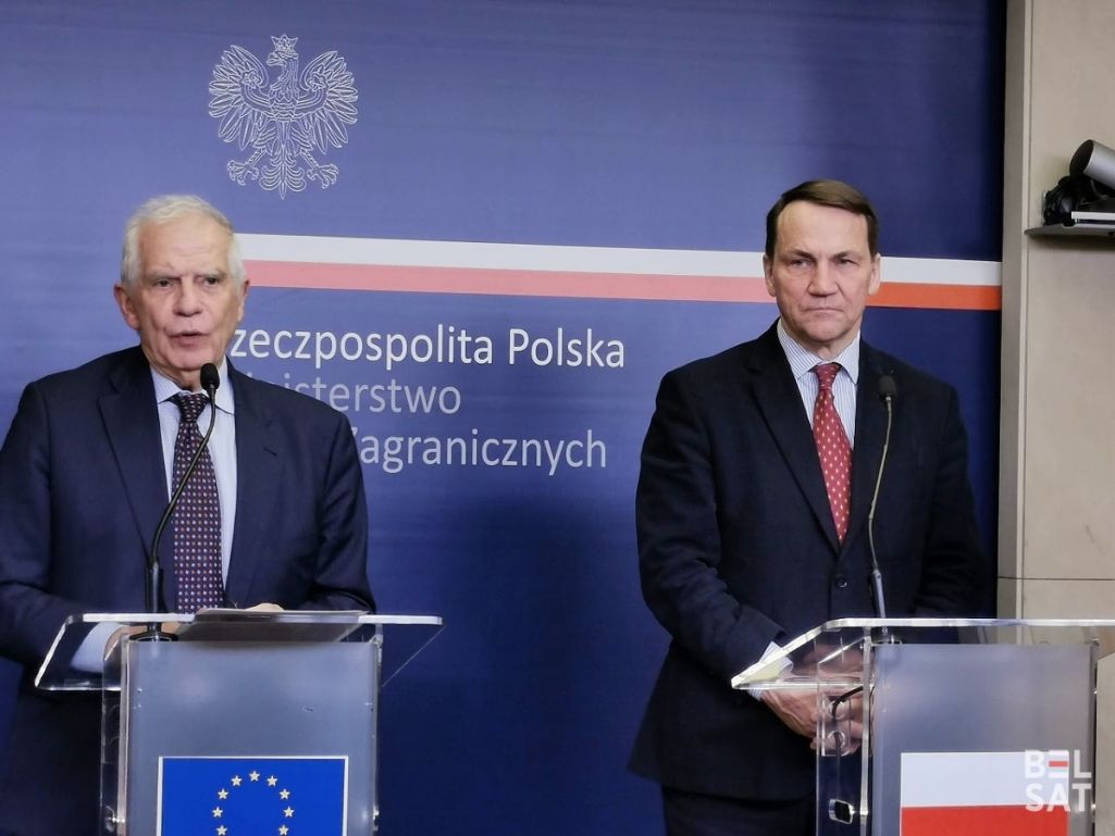 Жузэп Бурэль і Радаслаў Сікорскі  (Фота: Белсат)