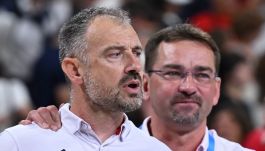 Nikola Grbić i prezes PZPS Sebastian Świderski (fot. PAP)