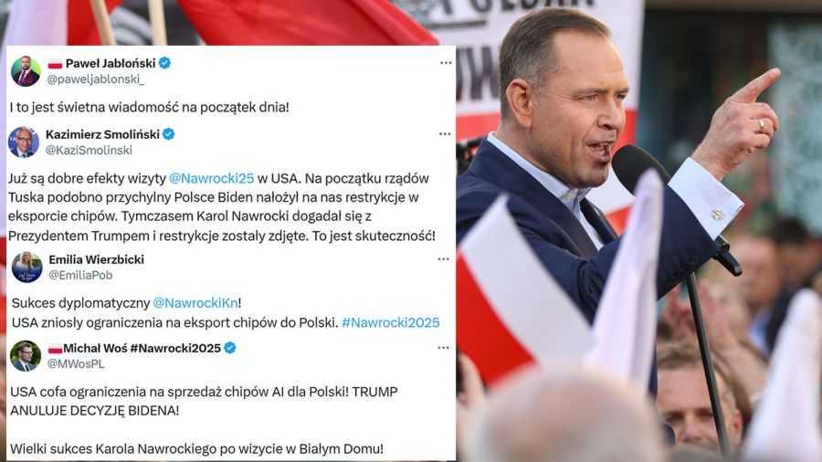 Nawrocki „ogarnął temat czipów”? Zaskakujący przekaz w sieci (fot. PAP/Kasia Zaremba/X)