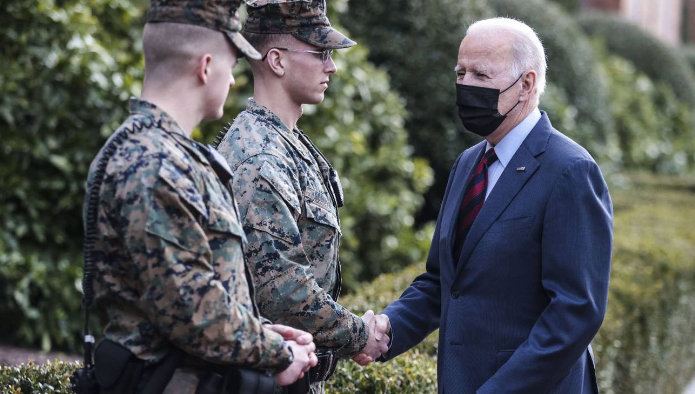Prezydent USA Joe Biden ostrzega Rosję przed agresją na Ukrainę (fot. PAP/EPA/Oliver Contreras / POOL)
