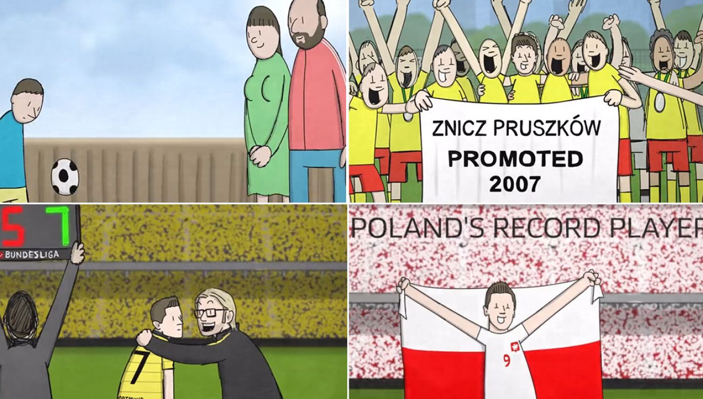 Niezwykła animowana historia Roberta Lewandowskiego (fot. tt/@Bundesliga_EN)