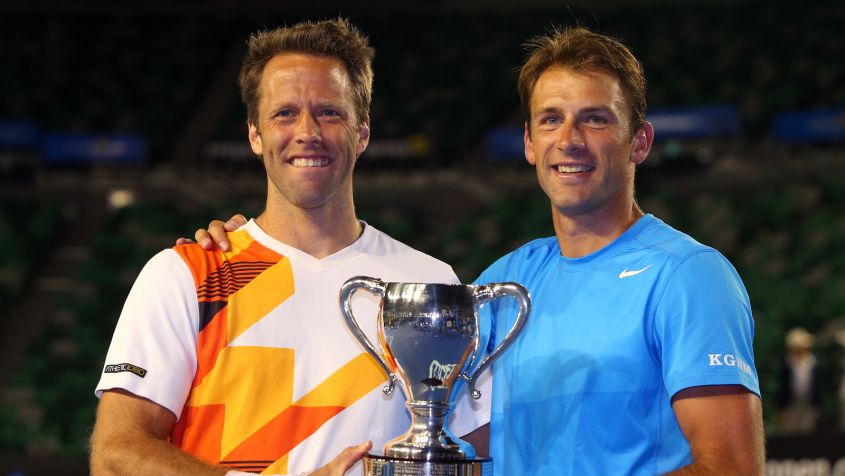 Następne triumfy nadeszły już w XXI wieku. Łukasz Kubot w 2014 roku powtórzył wyczyn Fibaka, wygrywając turniej deblowy Australian Open... (fot. Getty Images)