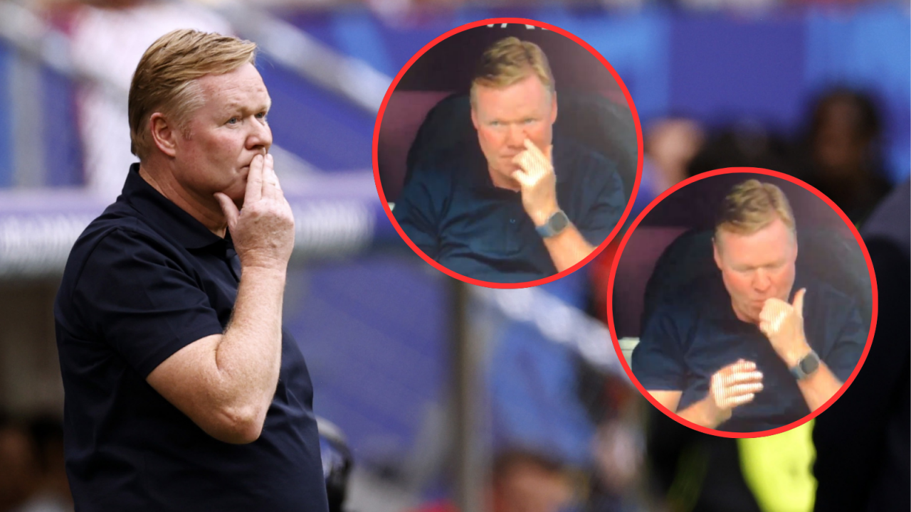 Trener reprezentacji Holandii Ronald Koeman nie nudził się w trakcie meczu (fot. Getty).
