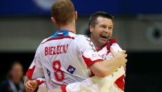 Karol Bielecki i Bogdan Wenta (fot. Getty Images)
