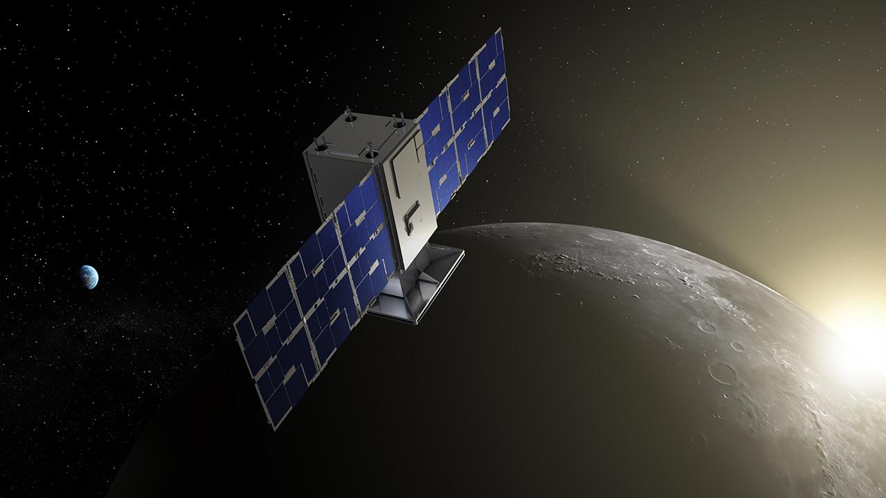 Cztery miesiące po starcie satelita Capstone osiągnął orbitę Księżyca (fot. NASA/Daniel Rutter)
