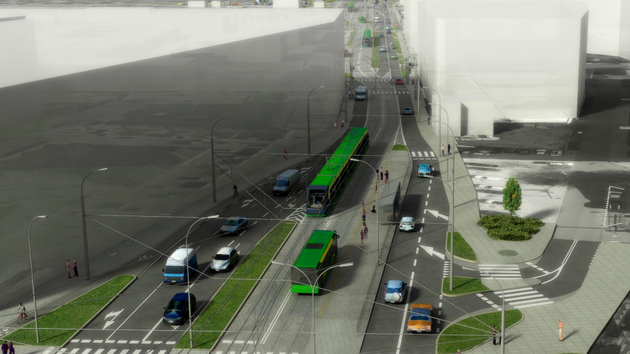 Drugi etap trasy tramwajowej na Naramowice - tramwaj na Naramowice w Poznaniu - PIM (fot. PIM)
