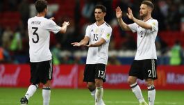Od lewej: Jonas Hector, Lars Stindl i Shkodran Mustafi (fot. Getty Images)
