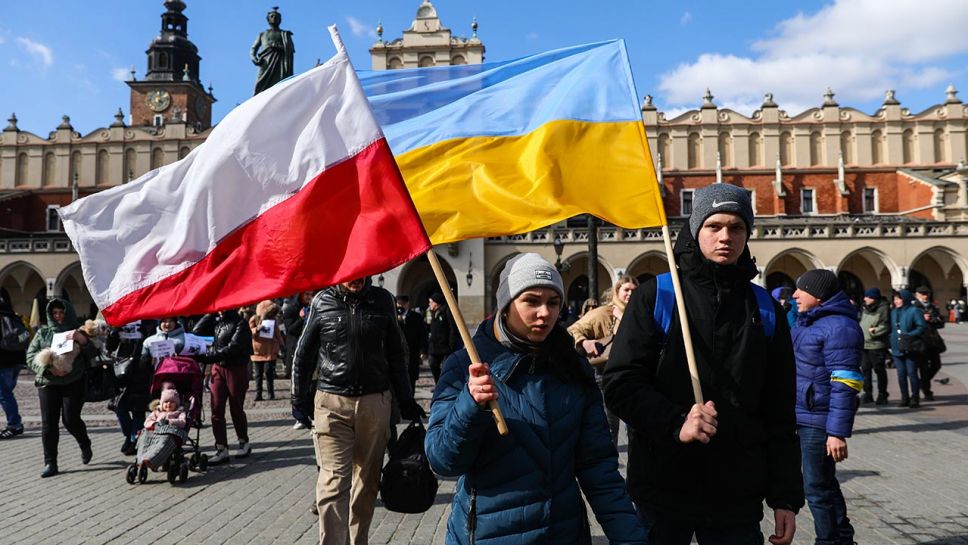 Relacje polsko-ukraińskie. Sondaż (fot.  Beata Zawrzel/NurPhoto via Getty Images)