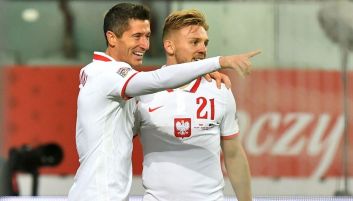 Robert Lewandowski i Kamil Jóźwiak wyjdą prawdopodobnie w pierwszym składzie w Budapeszcie (fot. Getty)