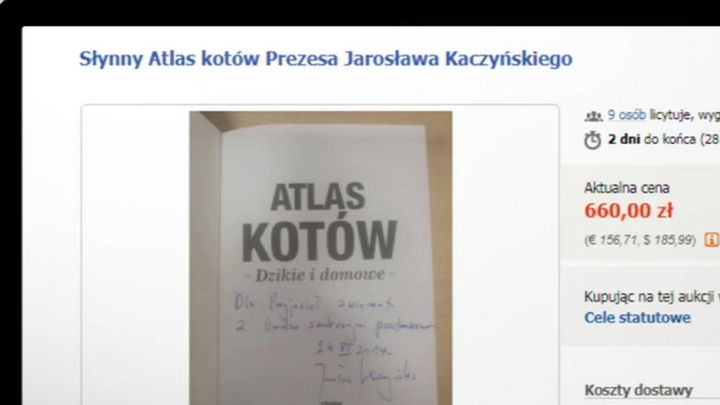 Jaroslaw Kaczynski Przekazal Atlas Kotow Na Aukcje Tvp Info