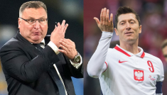 Czesław Michniewicz i Robert Lewandowski (fot. Getty)