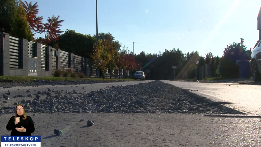 Problem z wielkopolskimi drogami. Sprawdzono 3. gminy (fot. TVP3 Poznań)