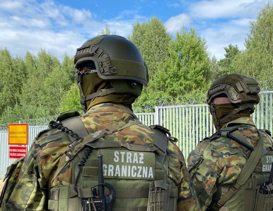 Польскія памежнікі. (Фота: Straz_Graniczna / Twitter)